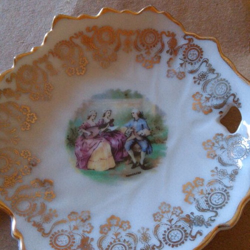 Set of 5 vintage decorative plates OTO Prima Porcelane like new