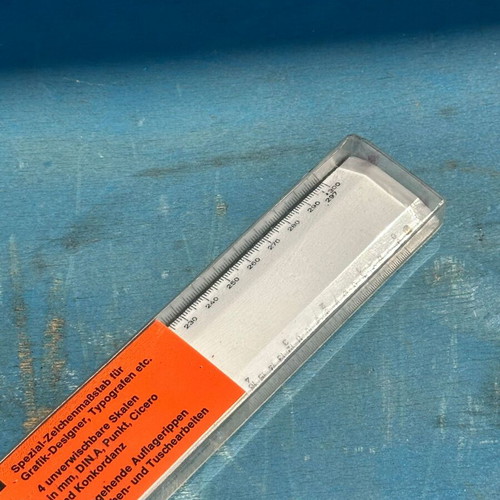 Rumold DINATYP 1430 Vintage Drawing Scale Ruler with Case like new