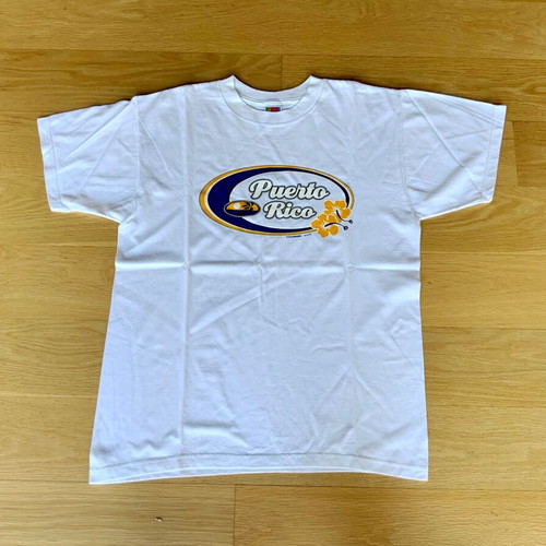 T-shirt PUERTO RICO Fruit of the Loom men's size L new white