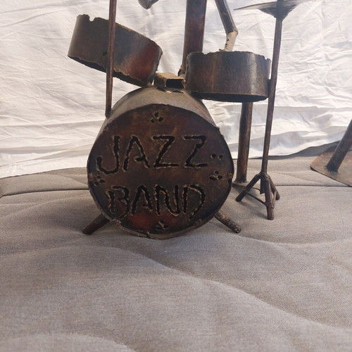 Metal musician figurines set, like new, retro style