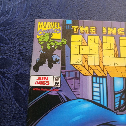 Incredible Hulk #465 used with Peter David autograph