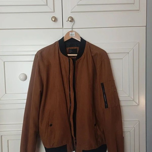 Bershka Brown Jacket with Black Details like new, Size M