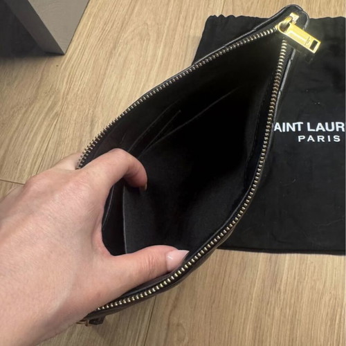 YSL clutch 25cm used, black