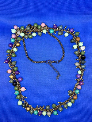 Necklace like new with multicolored stones, long