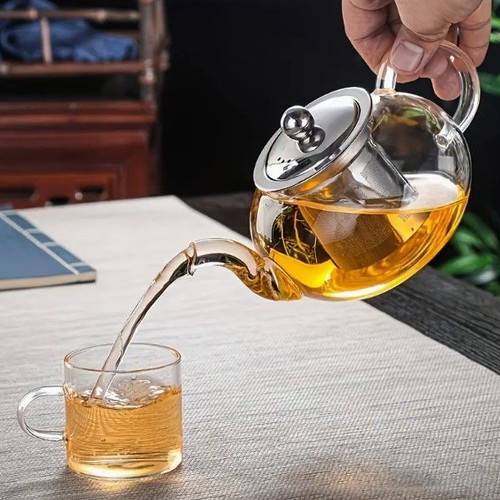 Glass teapot 800ml new with stainless steel filter