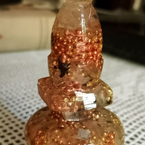Therapeutic orgonite like new, Stoupa pagoda with copper and tourmaline