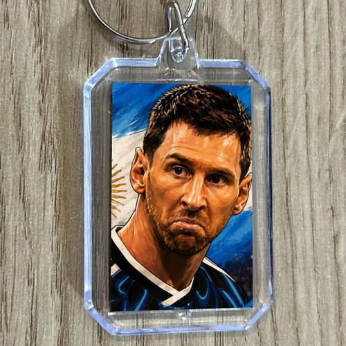 Acrylic keyring inspired by Lionel Messi 2026 World Cup