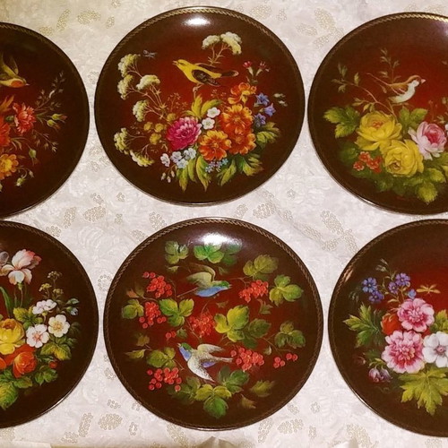 Bradex Fantasy wall plate collection 6pcs porcelain Russia 1991 new