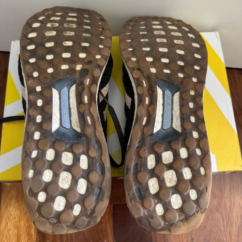 Adidas Ultra Boost running shoes used, size 47.5, black and beige