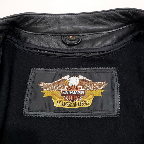 Harley Davidson men's original leather jacket XL-2XL like new, black