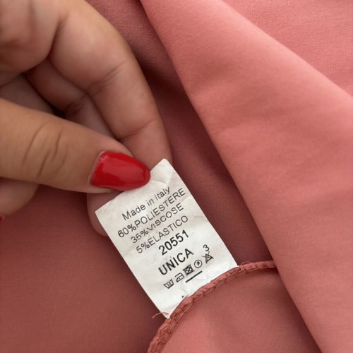 Pink wrap dress with thin straps, made in Italy