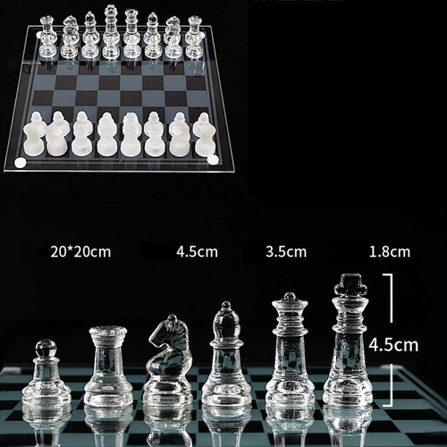 Johnnie Walker collectible glass chess set used, first edition