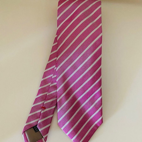 The Bostonians Silk Tie new, gray and pink