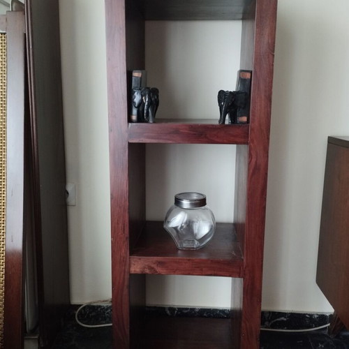 Ethnic Boho Solid Wood Shelves Like New, Set of 2