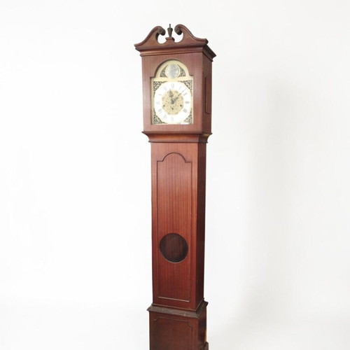 Grandfather clock Franz Hermle used, German floor clock 1960s-70s