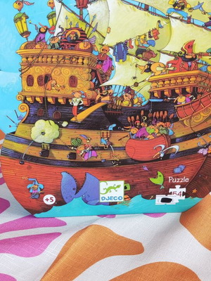 Djeco Pirate Ship Puzzle 54 Pieces Like New, Age 5+
