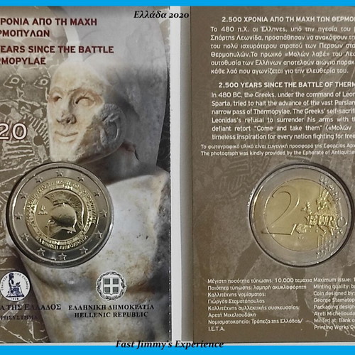 Greek Coin Card 2020 and 2021 new, commemorative