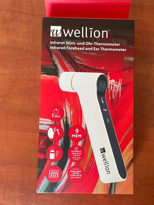 Wellion Infrared Forehead and Ear Thermometer New