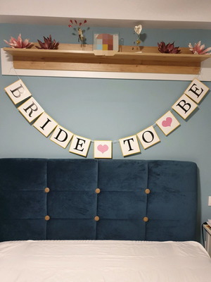 Banner BRIDE TO BE for bride preparation