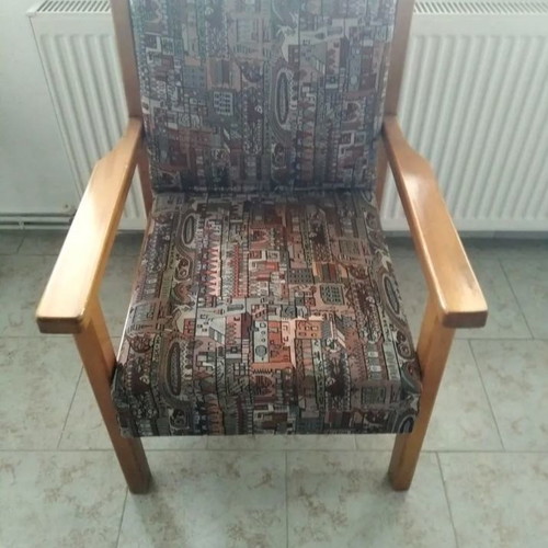 Wooden armchair used