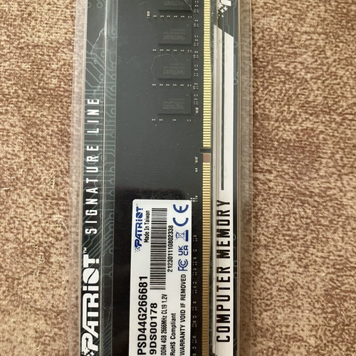 Patriot DDR4 4GB RAM new, sealed