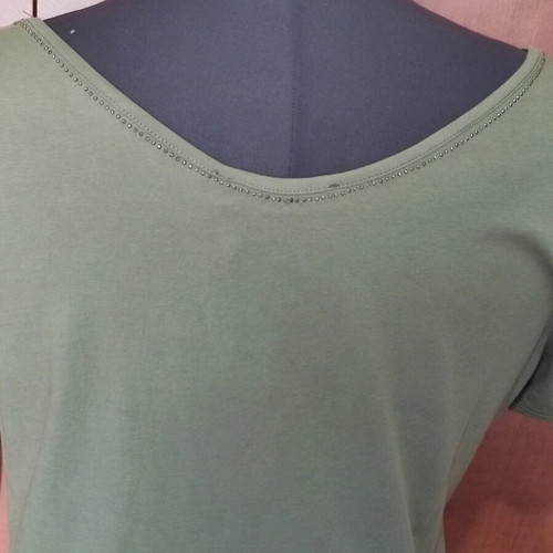 Versace Jeans Couture women's khaki T-shirt with rhinestones new size M