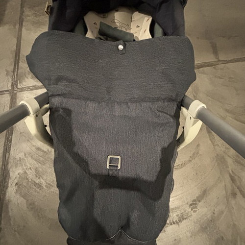 Inglesina Trilogy baby stroller used with footmuff and car seat