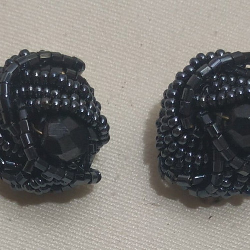 Clip-on earrings used, blue
