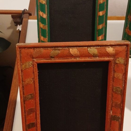 Wooden frames with gold metal details new, three sizes