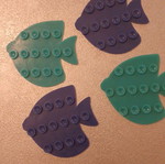 Shower suction cups used, fish design