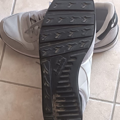 Diadora sneakers size 46 used, white and grey