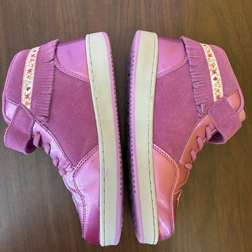Lelli Kelly Girls Pink Metallic High Top Sneakers EU 35