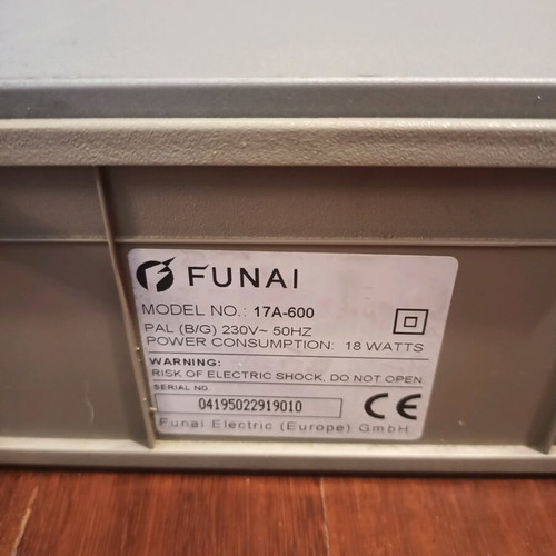 Funai 17A-600 VHS Video Player μεταχειρισμένο, με βλάβη για επισκευή ή ανταλλακτικά