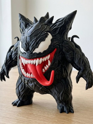 Venomized Gengar figure new collectible crossover Pokémon Marvel
