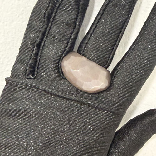 Sunstone natural ring, handmade, unique peach-pink