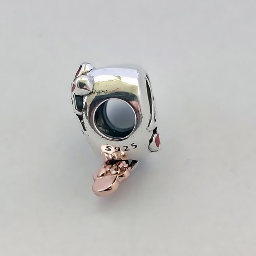 Minnie Mouse Mom Charm heart silver S925 with gold plating new