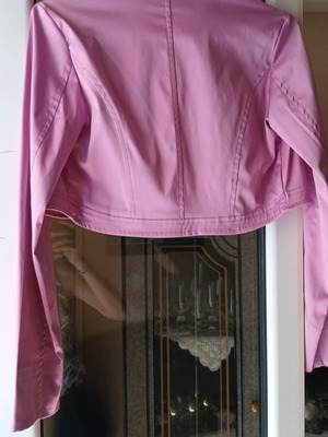 Bianco pink bolero satin size L like new