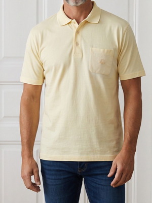 Nino Marino Polo short sleeve men's shirt XL yellow 100% cotton