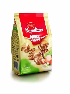 Vincinni wafers cocoa & hazelnut 250gr new