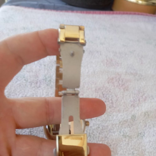 Pacoloren women's watch like new with white ceramic bracelet and gold details