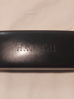 Ralph Lauren glasses case black leather texture like new