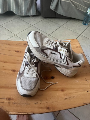 Gant leather sneakers, white and beige, size 45