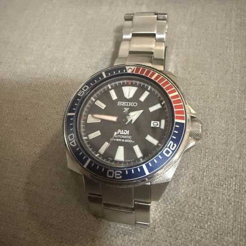 Seiko Prospex Samurai PADI Special Edition SRPB99K1 used automatic diver watch