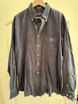 Gant corduroy shirt XL used, dark blue
