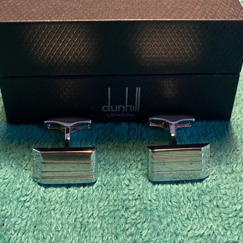 Dunhill cufflinks new, white