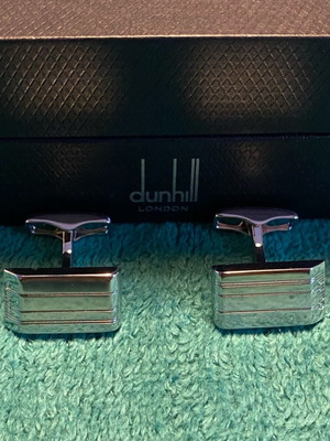 Dunhill cufflinks new, white