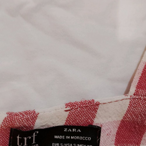 Checked dress used, red and white, short, Zara, size S