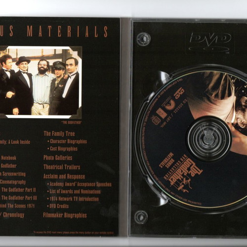 The Godfather DVD collection used with three movies and special features