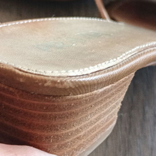 Prada vintage leather mules size 38 1/3 like new beige brown