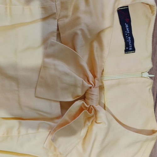 Dress yellow with bow on shoulder, like new, size S
